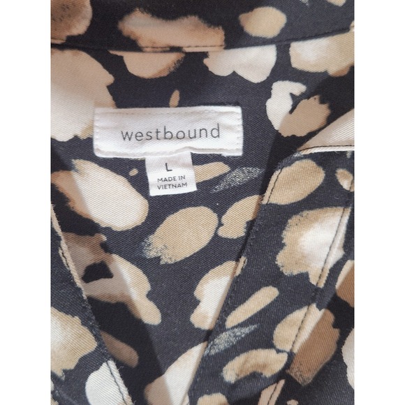 Westbound Leopard Print Button Down Shirt Size Large - Picture 9 of 9